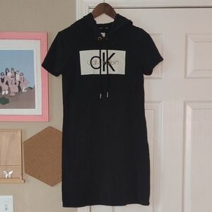 Calvin Klein Black Hoodie Dress
